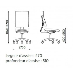 Fauteuil de travail design DARGA