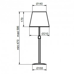 Lampe télescopique à poser ISIK