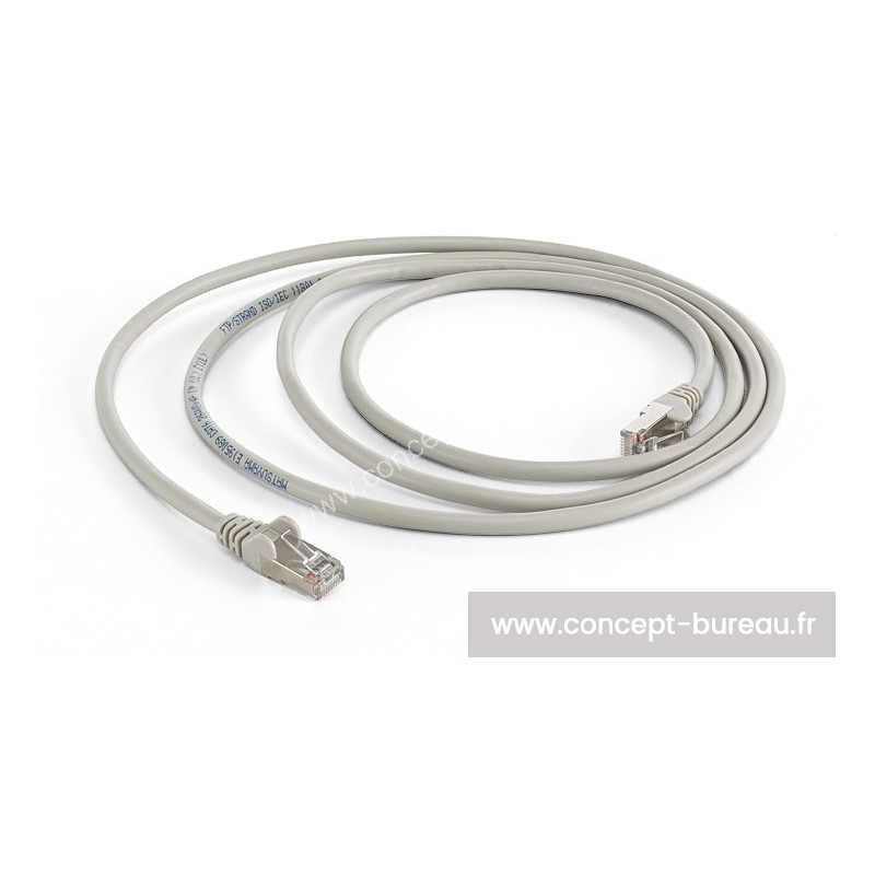 Câble informatique RJ 45 pour boitier prise de bureau Câble informatique RJ 45 pour boitier prise de bureau