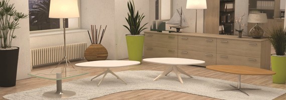 Tables basses d'accueil, mobilier d'accueil