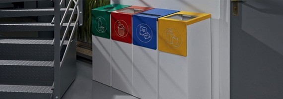 Poubelle Tri Selectif 3 Bac - Déchets et Recyclage - Poubelle