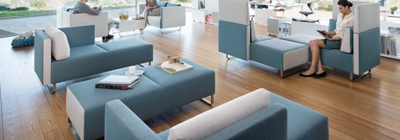 Poufs et banquettes: mobilier design, détente au travail