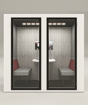 Cabine acoustique de bureau double DUO