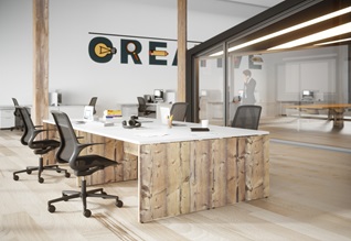 Bureau 4 personnes design 