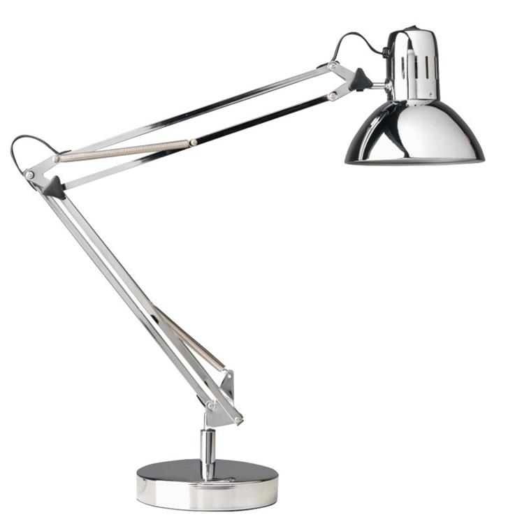 lampe de bureau design chromé