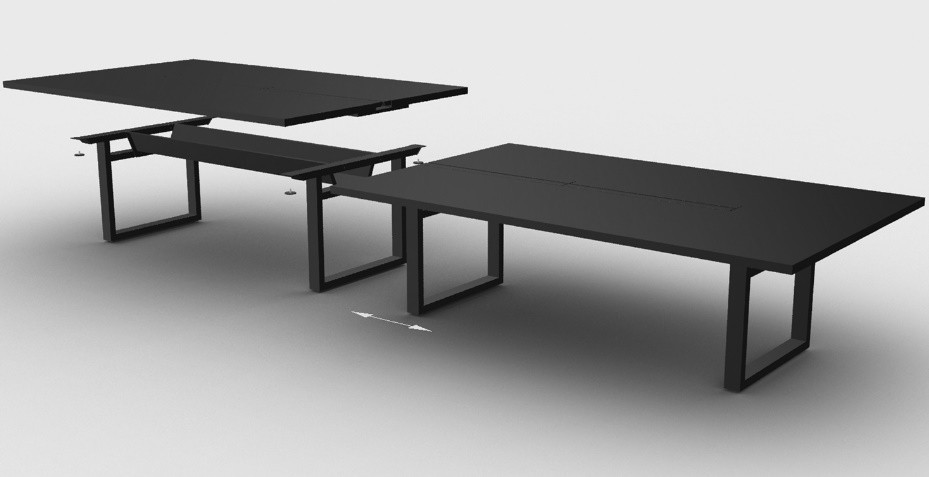table de conférence connectée, table avec micro intégré, visioconférence, table de réunion, mobilier de réunion, mobilier de bureau, table modulaire