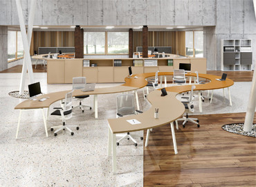 Mobilier de bureau haut de gamme - Bureau de direction contemporain NEW  LOOP → Aménagement - Agencement - Mahora Concept